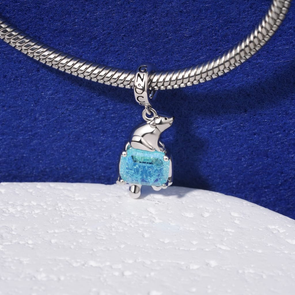 Gnoce Melting Glacier Polar Bear Pendant Dangle Charm_3