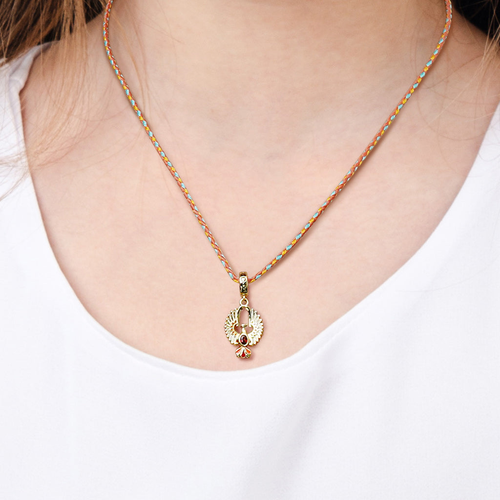 Gnoce Handmade Multicolor Braided String Bracelet Necklace_5