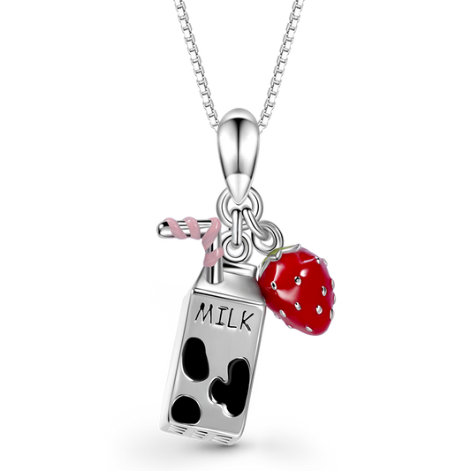 Gnoce Milk & Strawberry Fruit Necklace_1