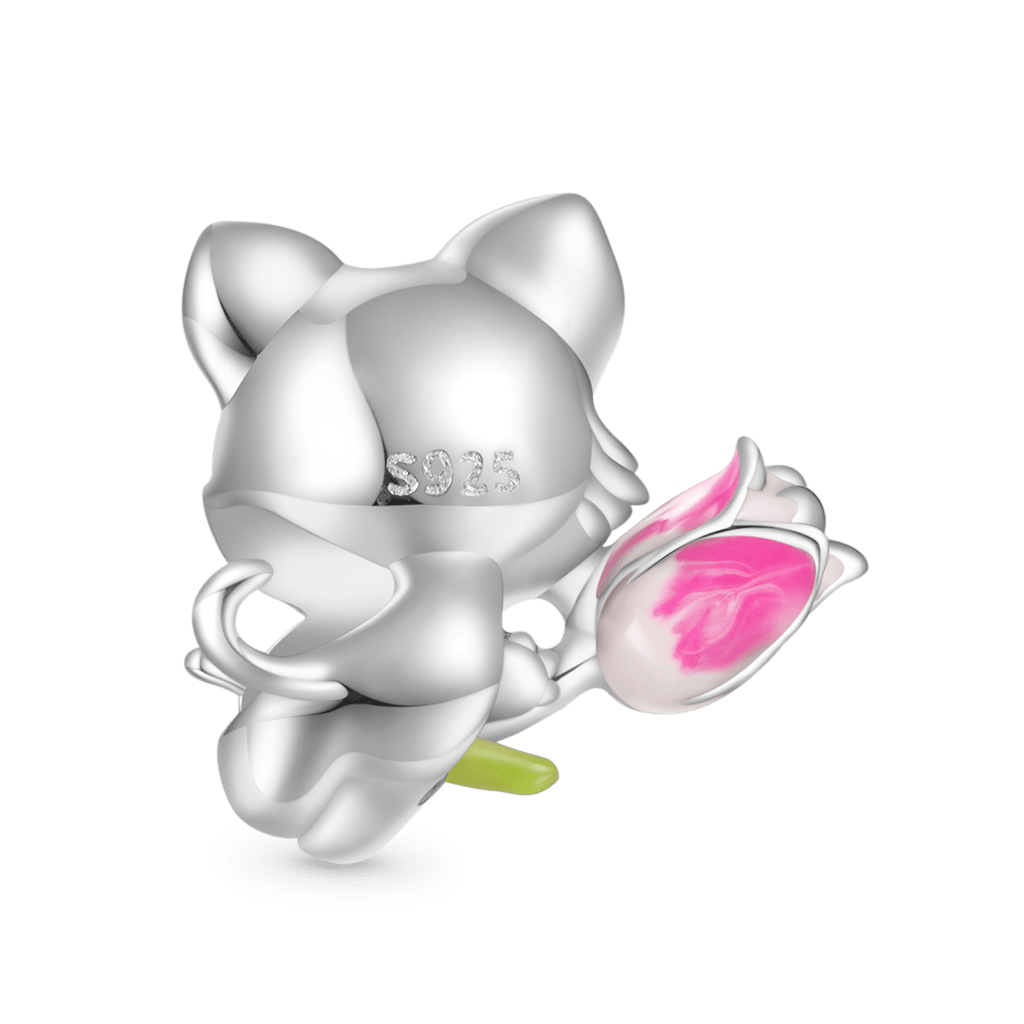 Gnoce Pink Tulip Cat Charm_2