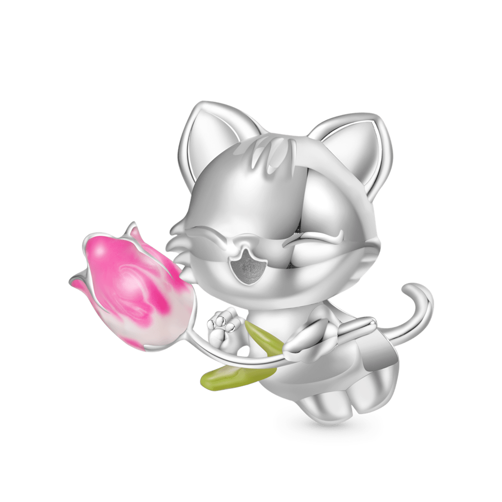 Gnoce Pink Tulip Cat Charm_1
