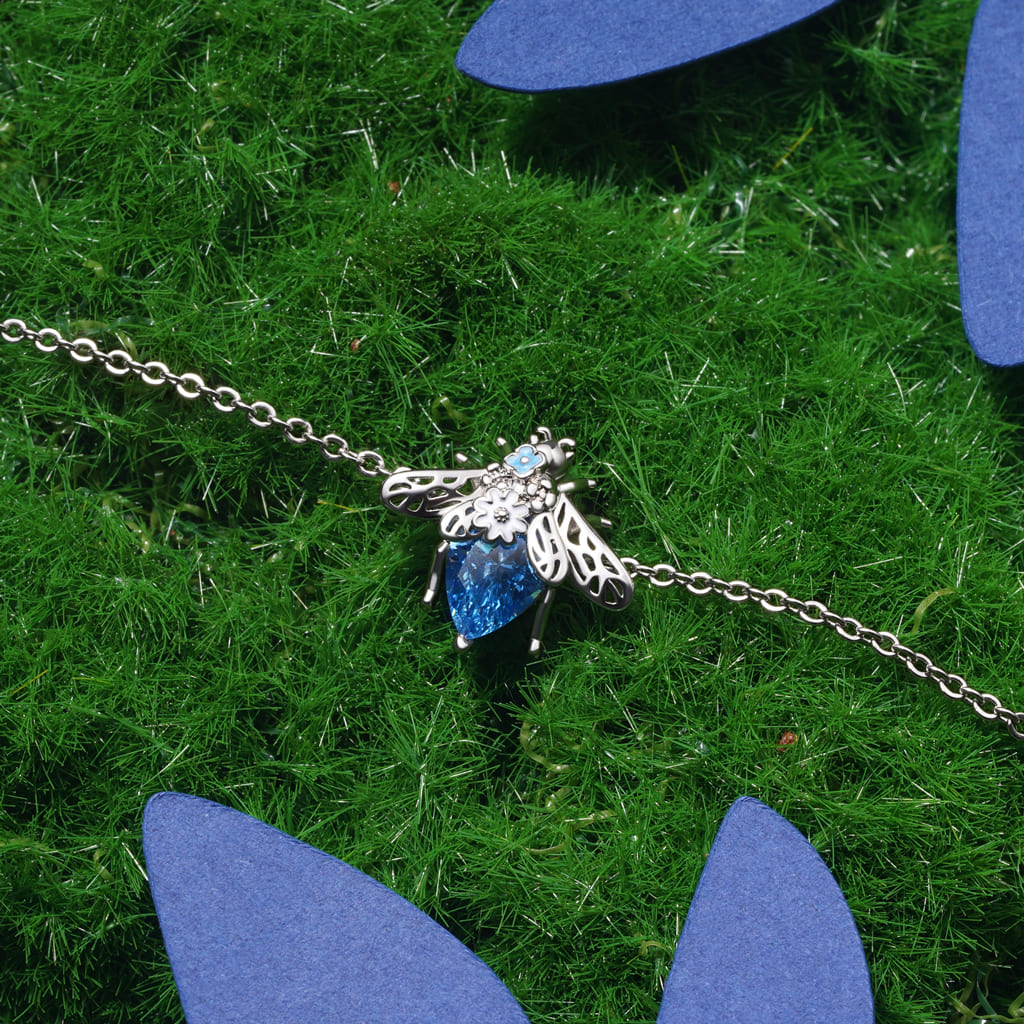 Gnoce Adjustable Blue Bee Bracelet_2