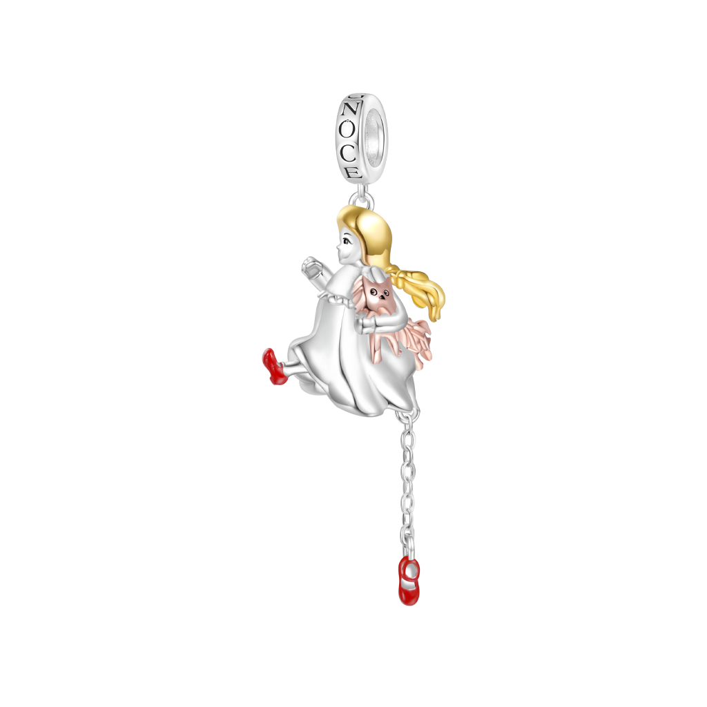 Gnoce The Wonderful Wizard of Oz Running Dorothy Pendant Dangle Charm_1