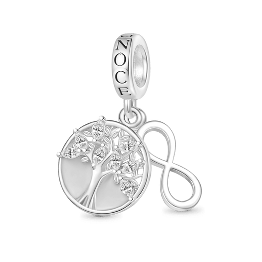 Gnoce Engravable Tree of Life Infinity Symbol Pendant Dangle Charm_1