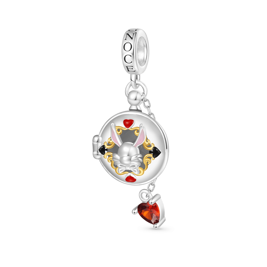 Gnoce Pocket Watch Rabbit Ears Pendant Dangle Charm_2