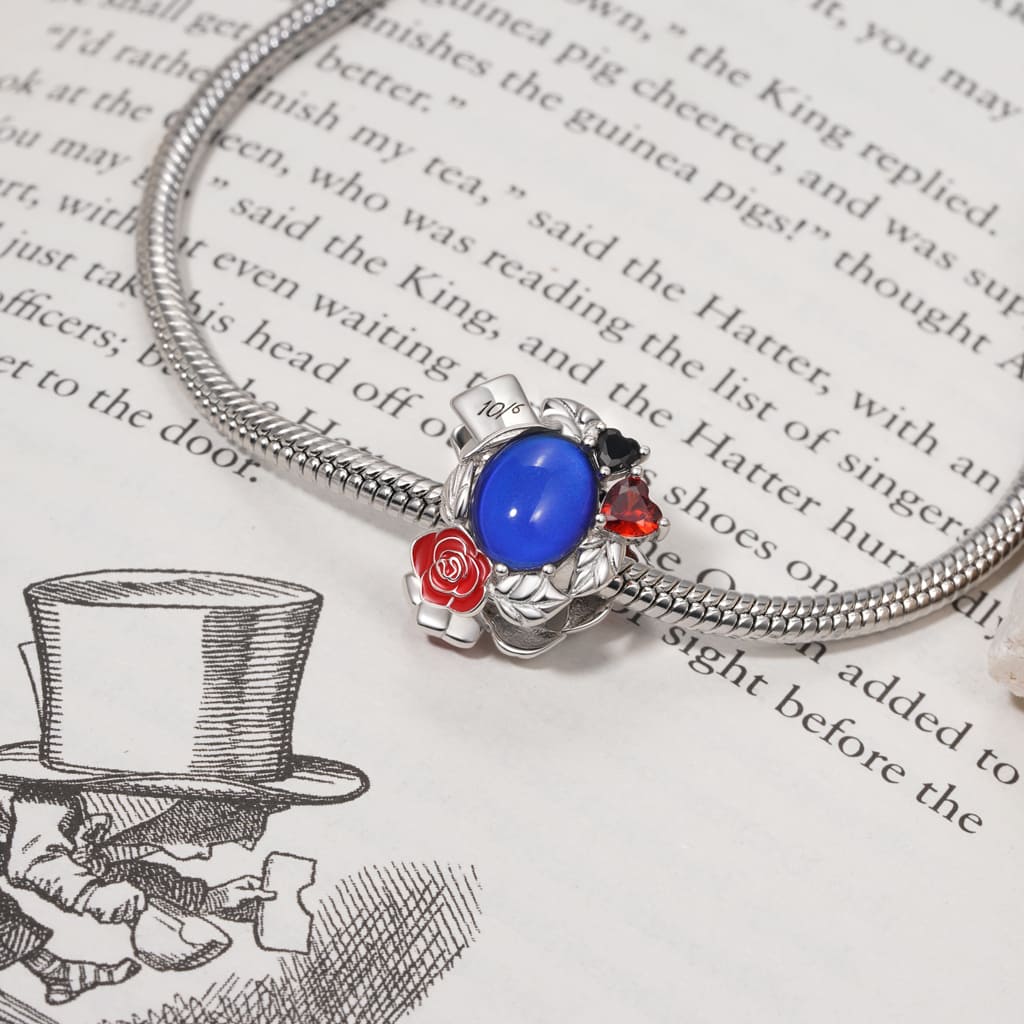 Gnoce Mad Hatter Red Rose Magic Mood Charm_4