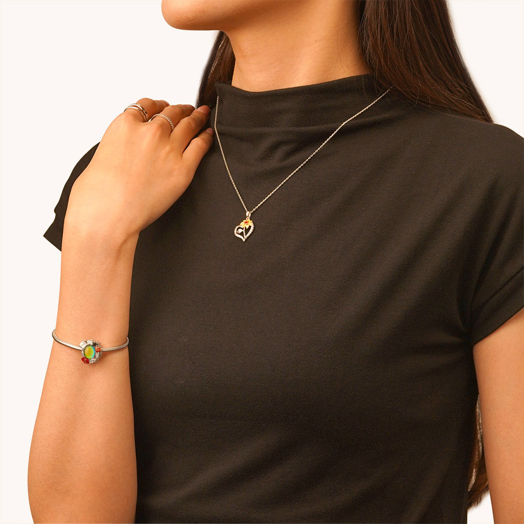 Gnoce Mad Hatter Red Rose Magic Mood Charm_5