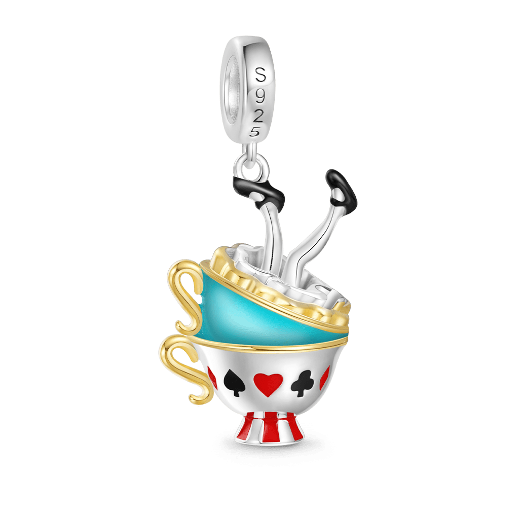 Gnoce Alice's Adventures in Wonderland Party Teacup Pendant Dangle Charm_2