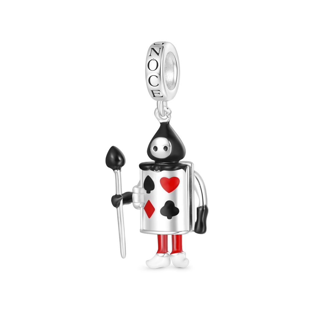 Gnoce Openable Red Heart Playing Card Soldiers Pendant Dangle Charm_2