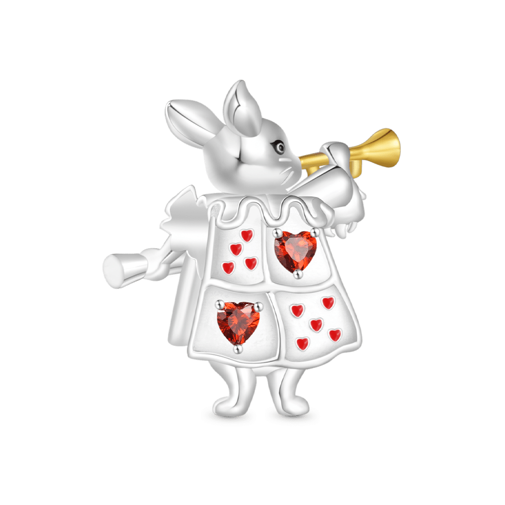Gnoce Alice's Adventures in Wonderland White Rabbit Charm_2