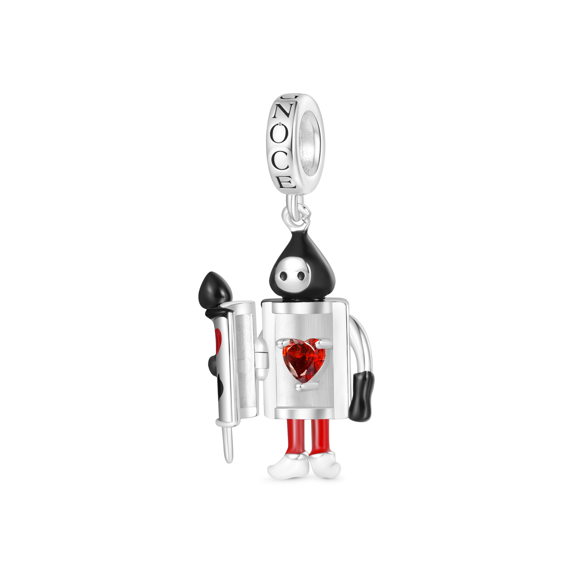 Gnoce Openable Red Heart Playing Card Soldiers Pendant Dangle Charm_3