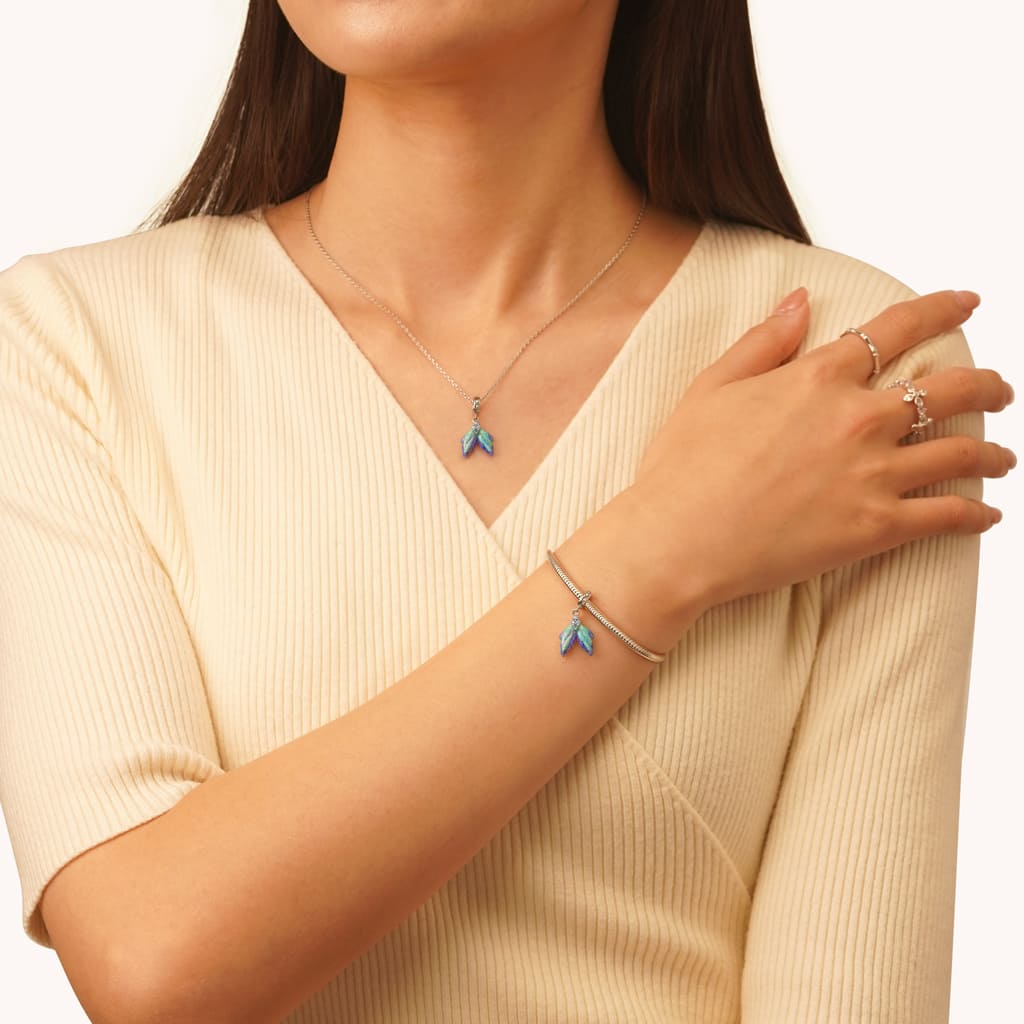 Gnoce Ocean Mermaid Tail Pendant Dangle Charm_4