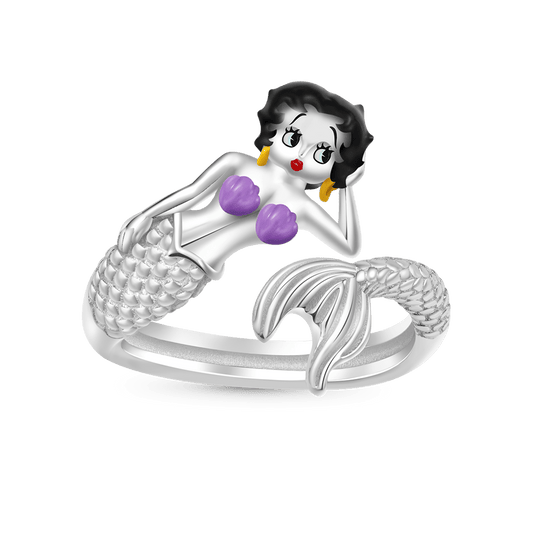 Gnoce Mermaid Betty Boop Open Ring_1