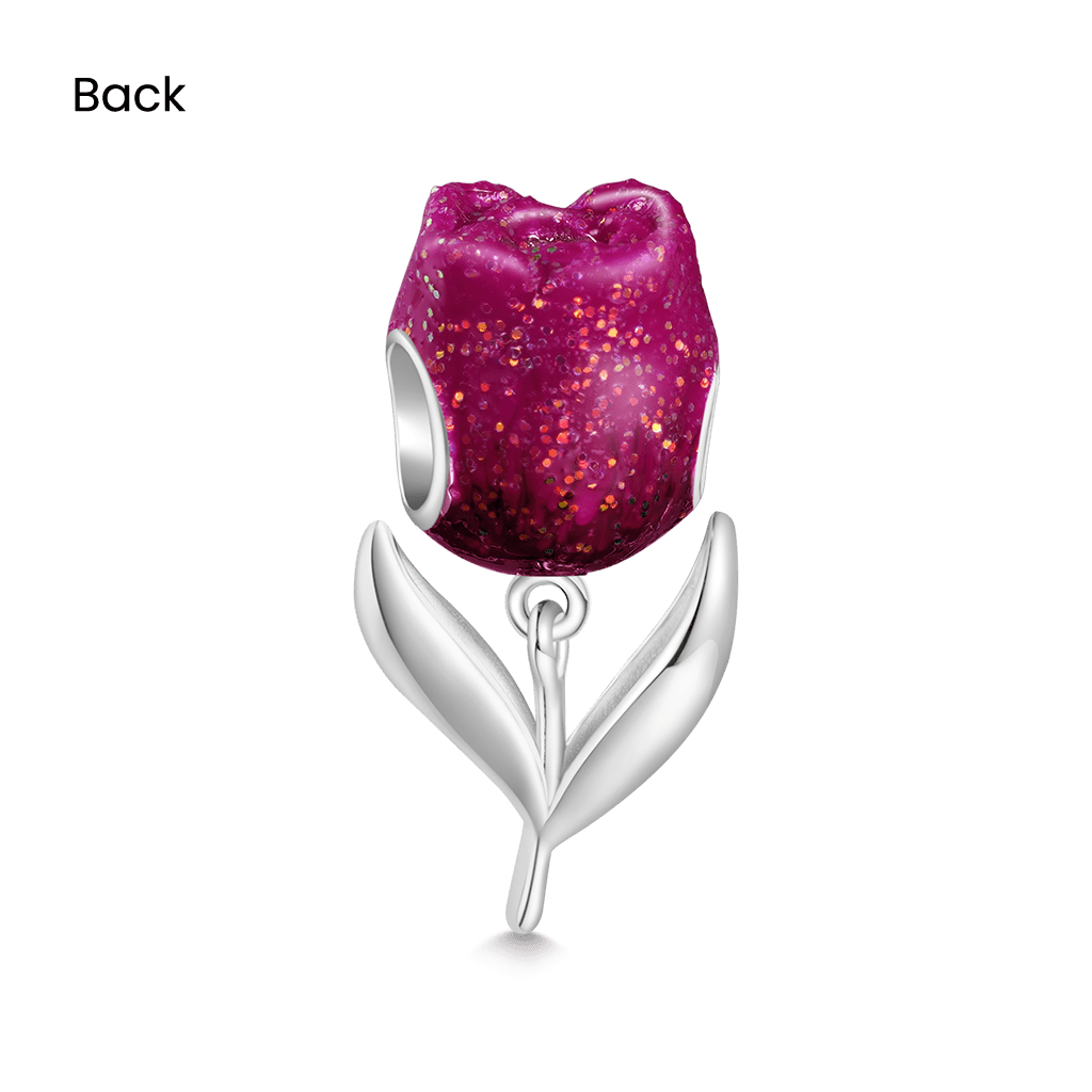 Gnoce Black Tulip Flower Charm_2