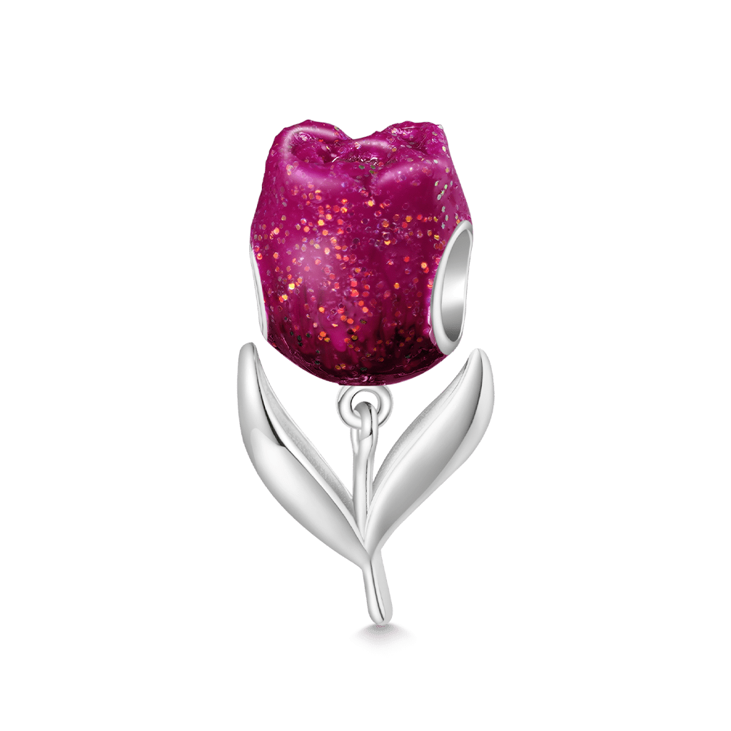 Gnoce Black Tulip Flower Charm_1