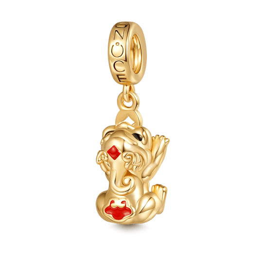 Gnoce 18K Gold Plated Wealth Pixiu Pendant Dangle Charm_1