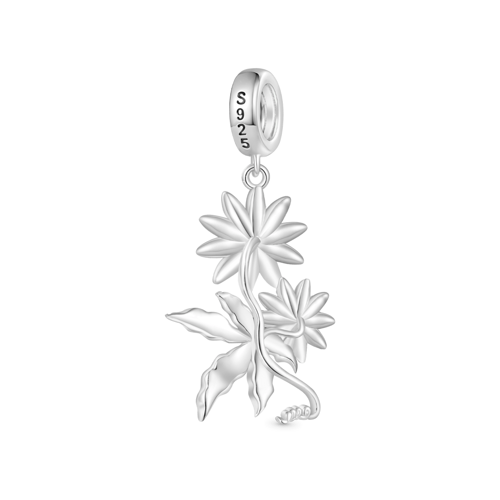 Gnoce Temple of Flora Passion Flower Pendant Dangle Charm_2