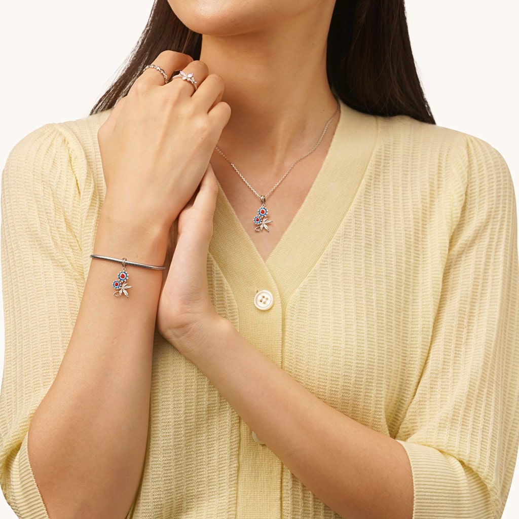 Gnoce Temple of Flora Passion Flower Pendant Dangle Charm_4