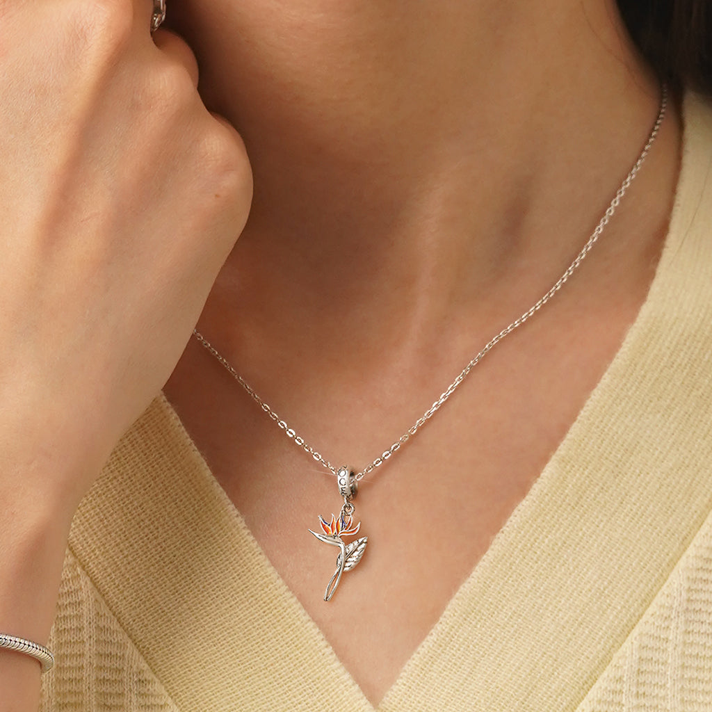 Gnoce Temple of Flora Serie Strelizia Pendant Dangle Charm_5