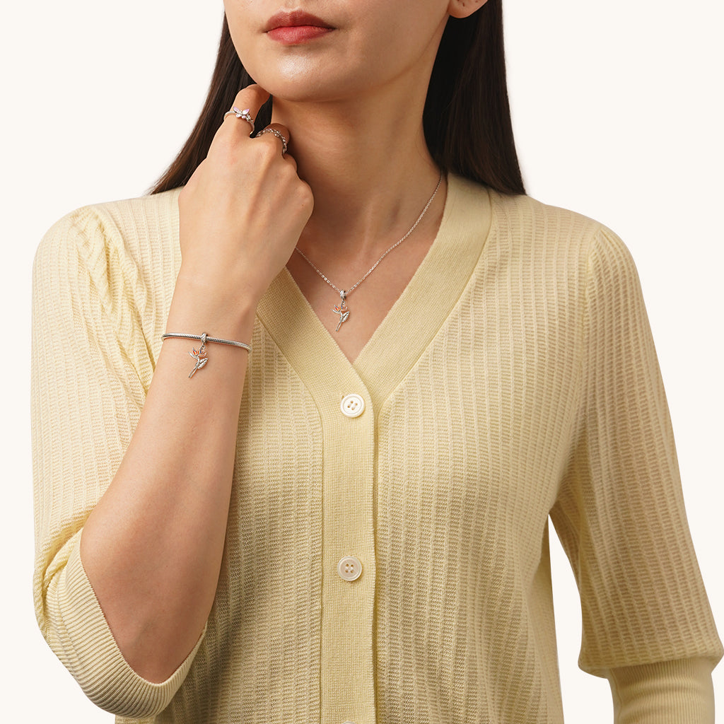 Gnoce Temple of Flora Serie Strelizia Pendant Dangle Charm_4