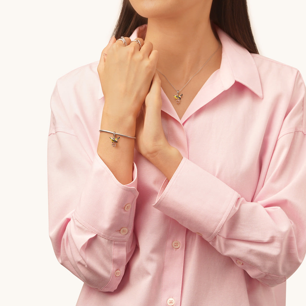 Gnoce Black Oriolus Chinensis Pendant Dangle Charm_4