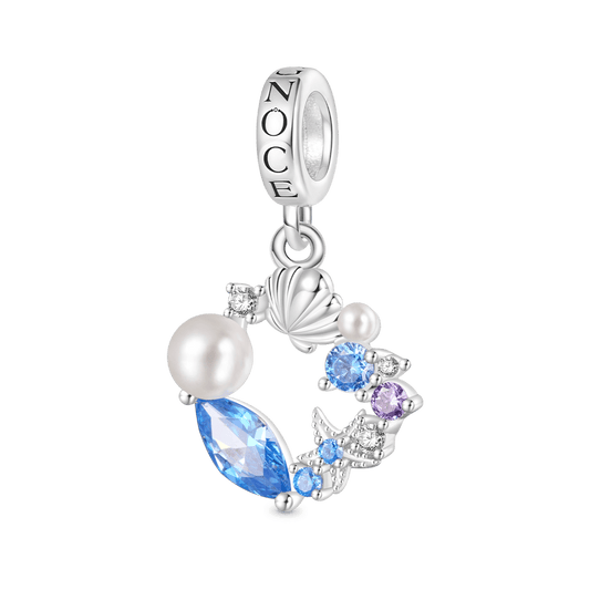 Gnoce Ocean Style Shell Pearl Garland Pendant Dangle Charm_1