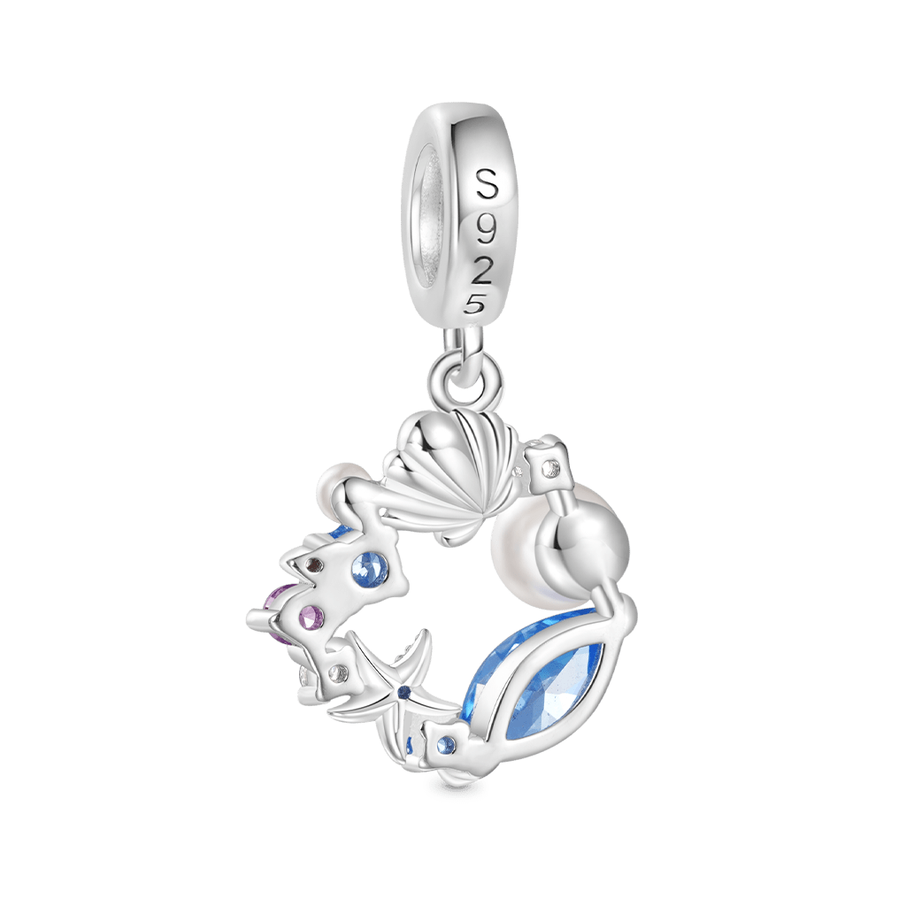 Gnoce Ocean Style Shell Pearl Garland Pendant Dangle Charm_2