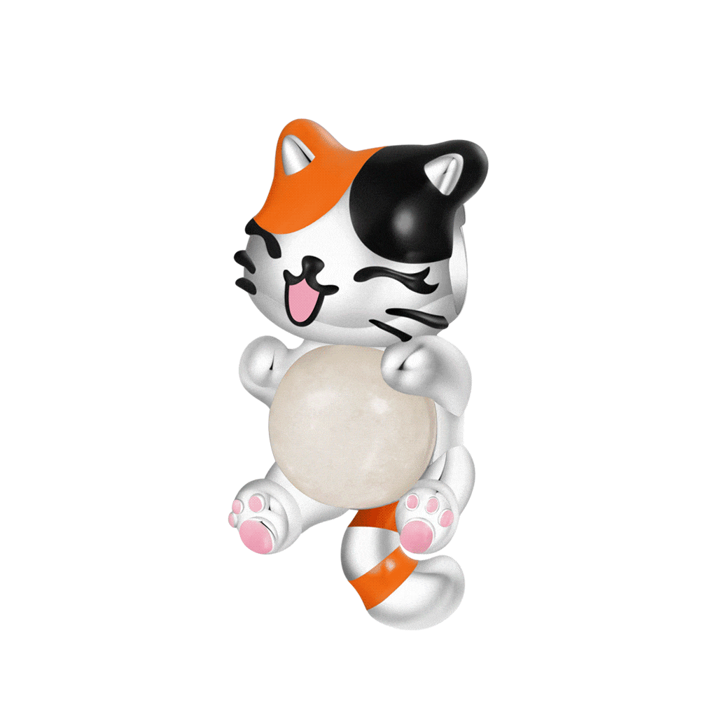 Gnoce Cat Embrace Luminous Stone Charm_1