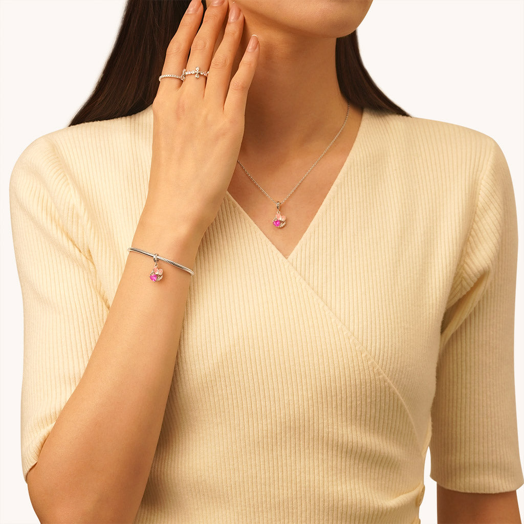 Gnoce Tulips Engravable Heart Charm_5