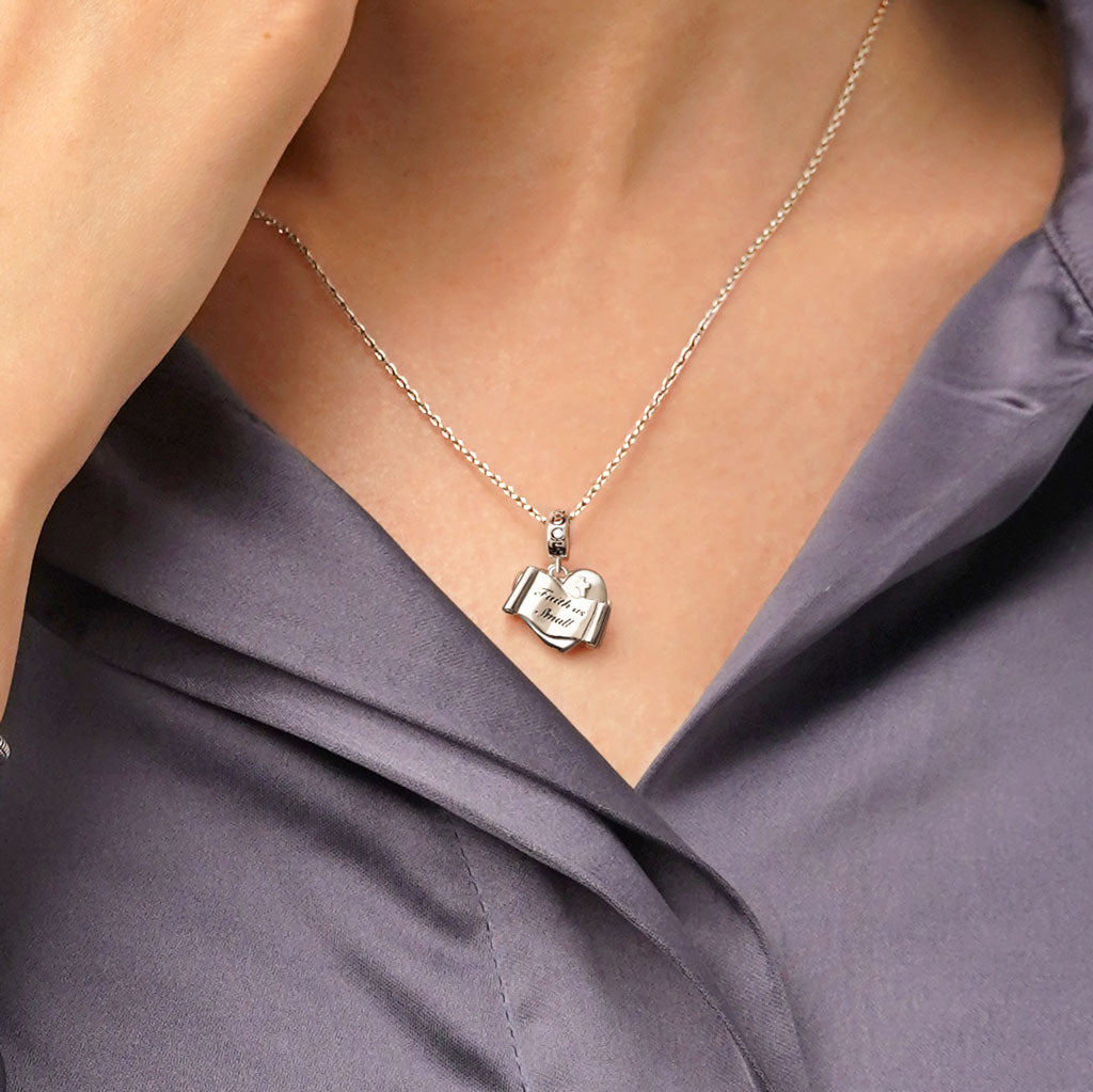 Gnoce "Faith as Small as a Mustard Seed" Heart Religious Pendant Dangle Charm_5