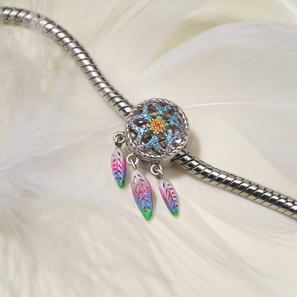 Gnoce Rainbow Dream Catcher Personalized Photo Charm_4