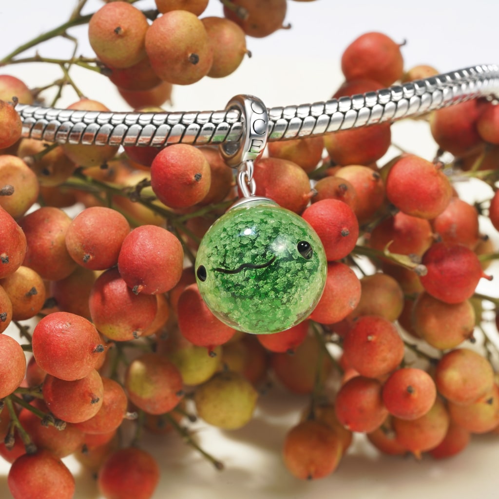 Gnoce Green Seaweed Ball Glow-in-the-Dark Pendant Dangle Charm_3