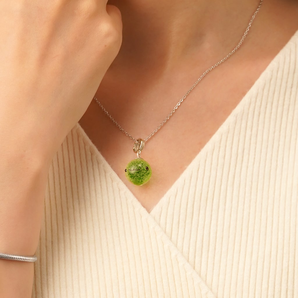 Gnoce Green Seaweed Ball Glow-in-the-Dark Pendant Dangle Charm_5