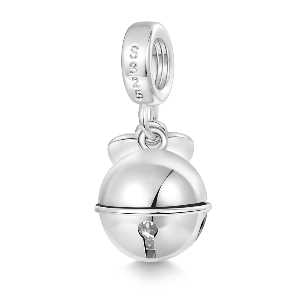 Gnoce Engravable Heart Pet Collar Bell Pendant Dangle Charm_3