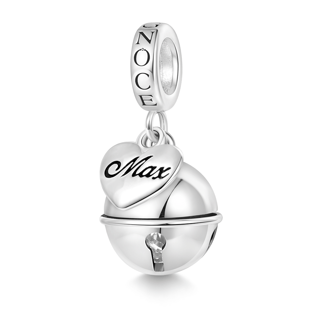 Gnoce Engravable Heart Pet Collar Bell Pendant Dangle Charm_1