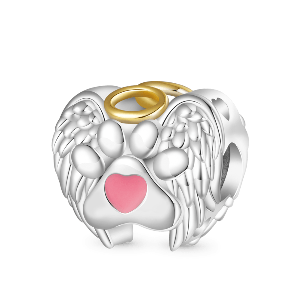 Gnoce Engravable Memorial Pet Wings of Love Charm_3