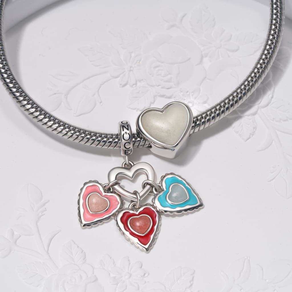 Gnoce Engravable Glow-in-the-Dark Heart Pendant Dangle Charm_5