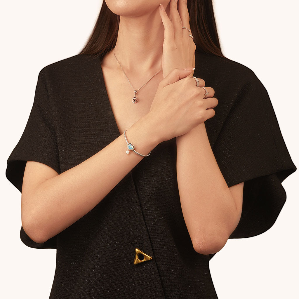 Gnoce World Map Heart Charm_4