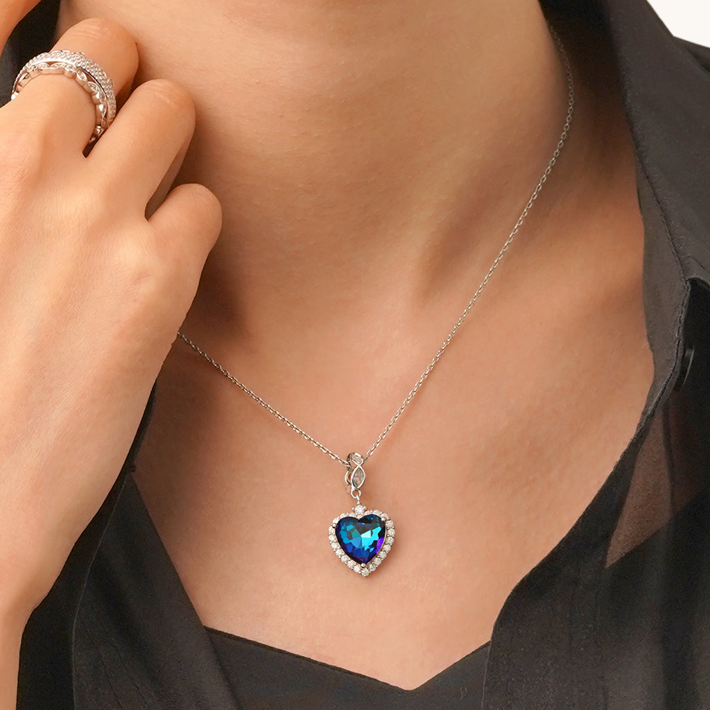 Gnoce Ocean Heart Pendant Dangle Charm_5