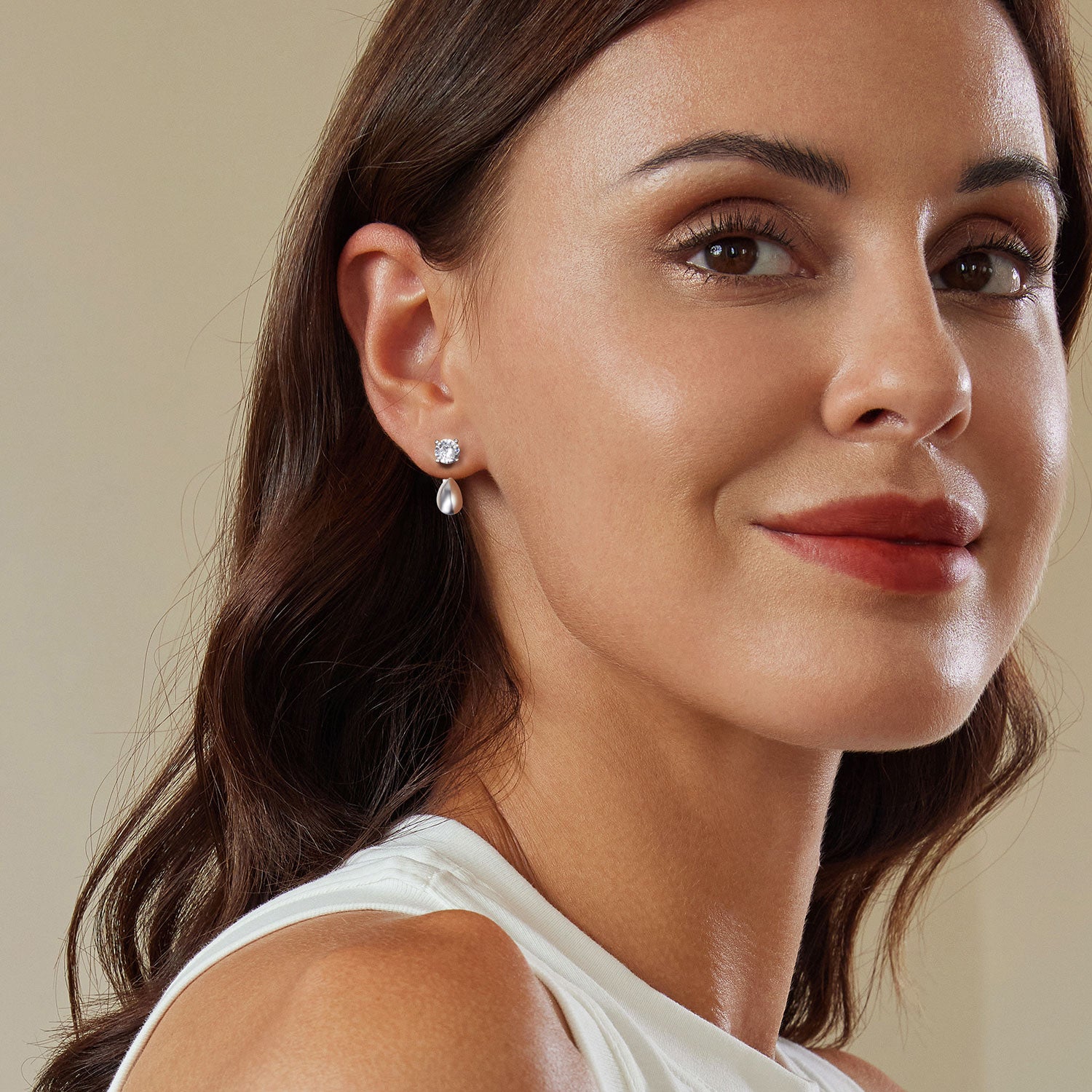 Gnoce Drop Diamond Stud Earrings_3