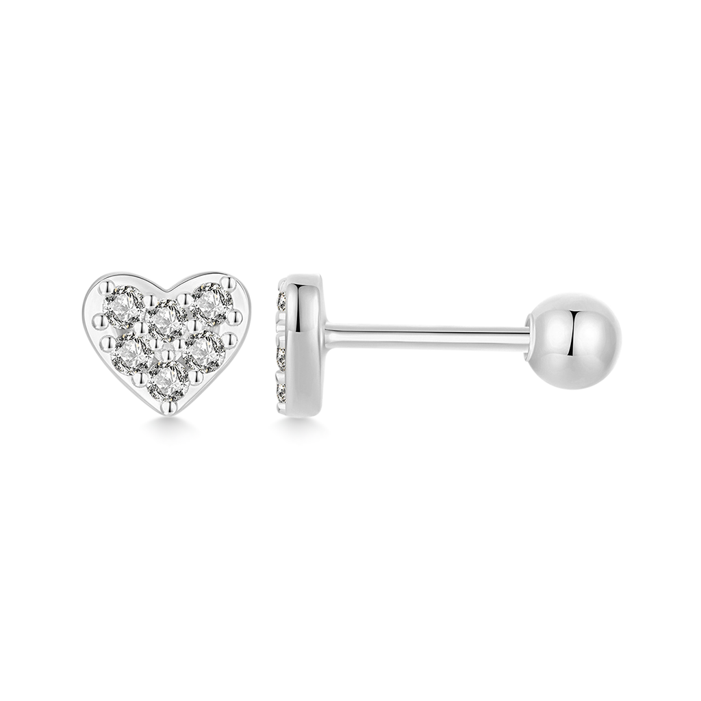 Gnoce Simple Love Stud Earrings_3