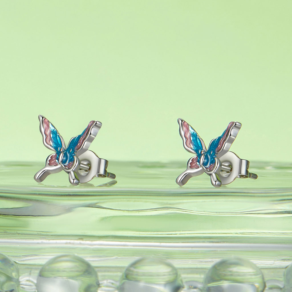 Gnoce Aura Butterfly Stud Earrings_3