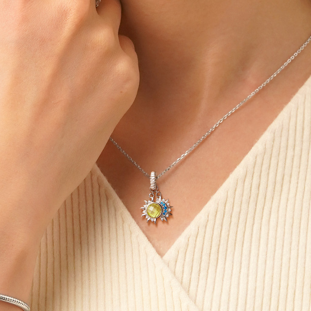 Gnoce Sun and Moon Pendant Dangle Charm_5
