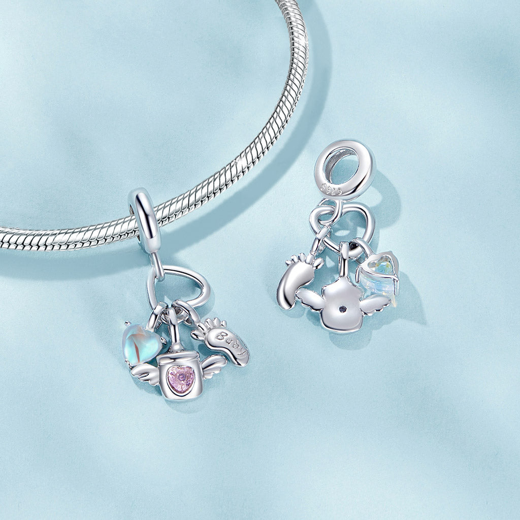 Gnoce Baby Bottle Triple Pendant Dangle Charm_3