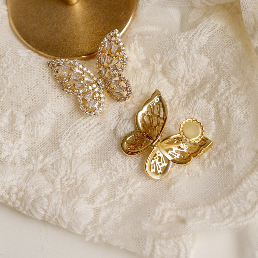 Gnoce Shiny Butterfly Ear Clips_2