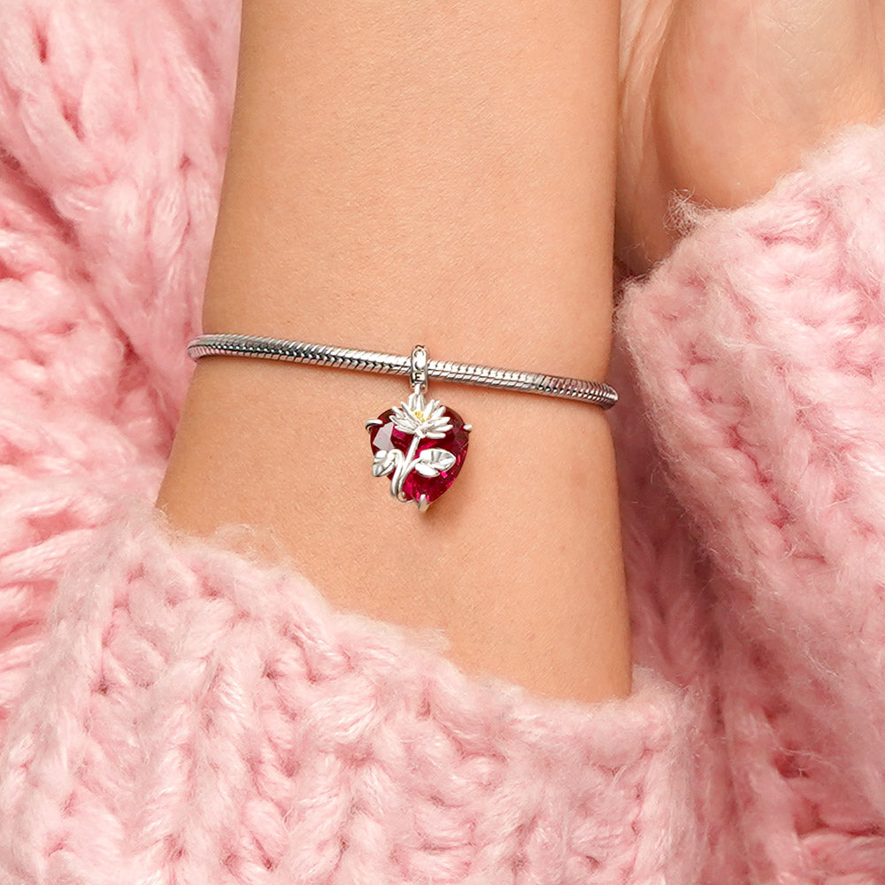 Gnoce Delicacy Birthday Flowers Pendant Dangle Charm_6