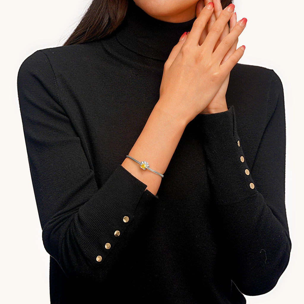 Gnoce Pet Paw Heart Birthstone Charm_4