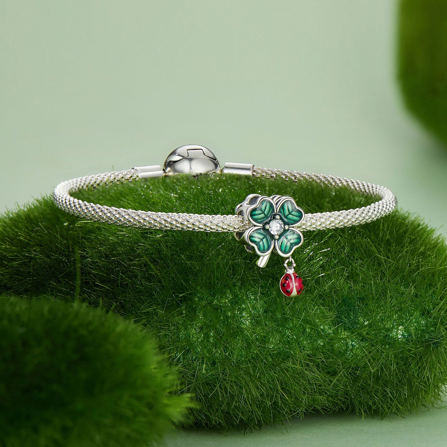 Gnoce Four Leaf Clover Ladybug Charm_3