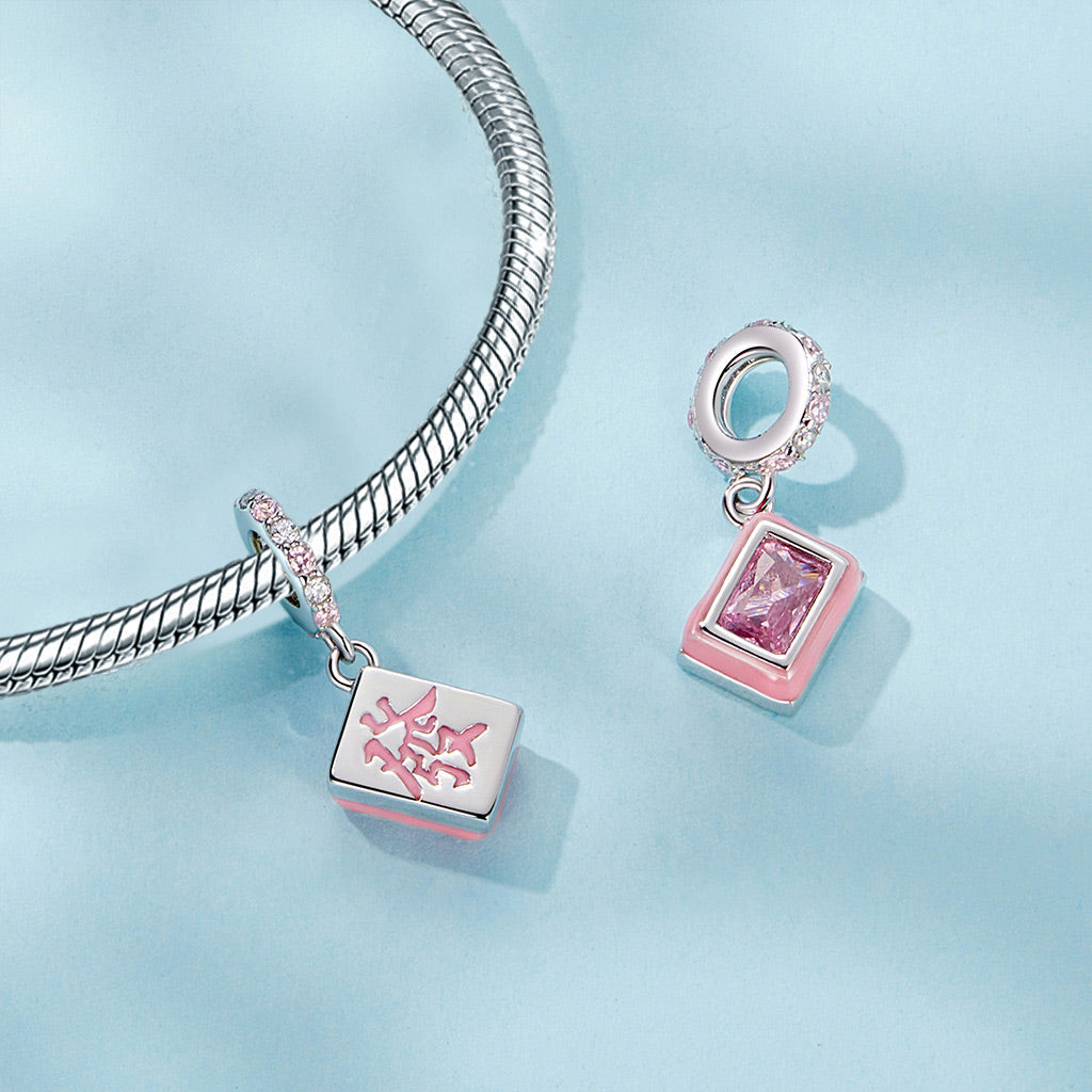 Gnoce Pink Fortune Pendant Dangle Charm_3