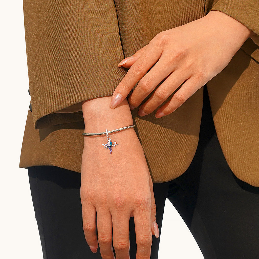 Gnoce Gradient Color Kingfisher Pendant Dangle Charm_4